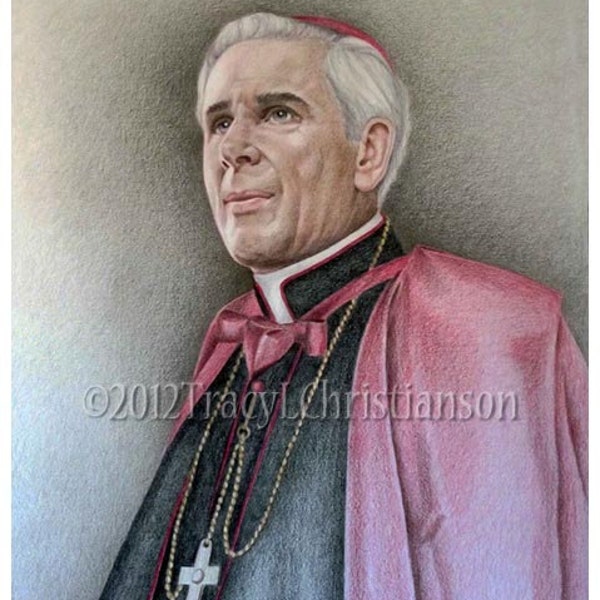 Archbishop Fulton Sheen, Catholic Fine Art Print/Picture