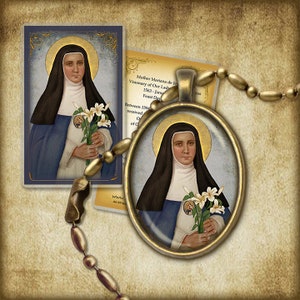 Venerable Mother Mariana de Jesus Torres Pendant/Key chain and Holy Card GIFT SET