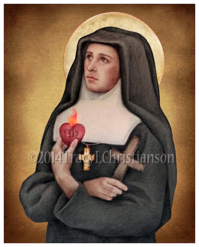 St. Jane De Chantal Art Print Catholic Patron Saint of Inlaw Etsy