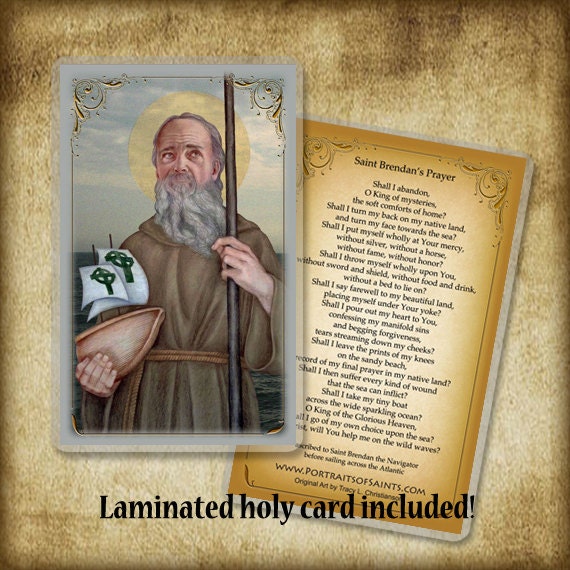 St. Scholastica Wood Icon & Holy Card GIFT SET, Catholic Patron Saint  invoked against storms