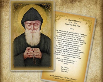 St. Charbel Makhlouf Holy Card