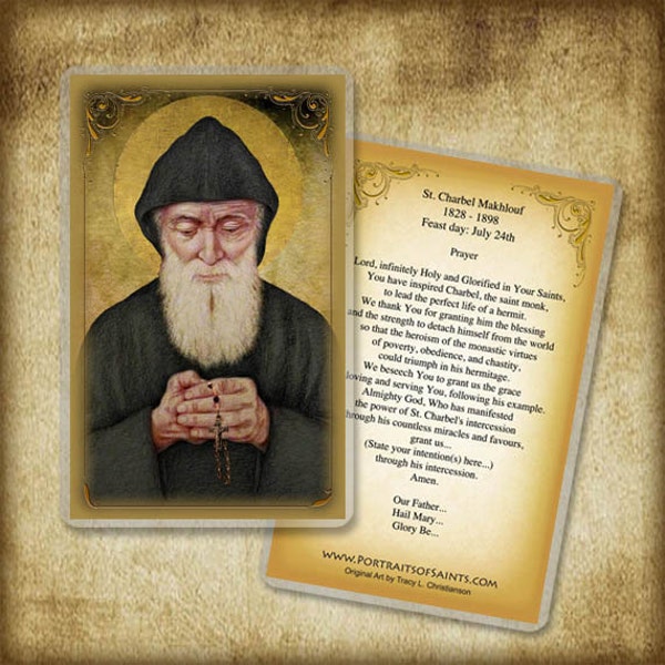 St. Charbel Makhlouf Holy Card