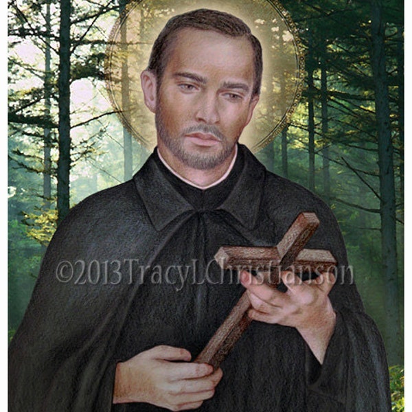 St. Isaac Jogues, North American Martyr, Art Print Catholic Patron Saint, North American Martyr