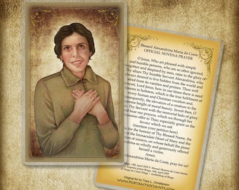 Bl. Alexandrina Maria da Costa Heilige Karte, katholische Gebetskarte