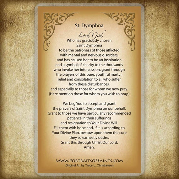 St. Dymphna Holy Card Patron of Mental Health - Etsy Canada