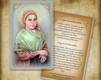 St. Bernadette Holy Card