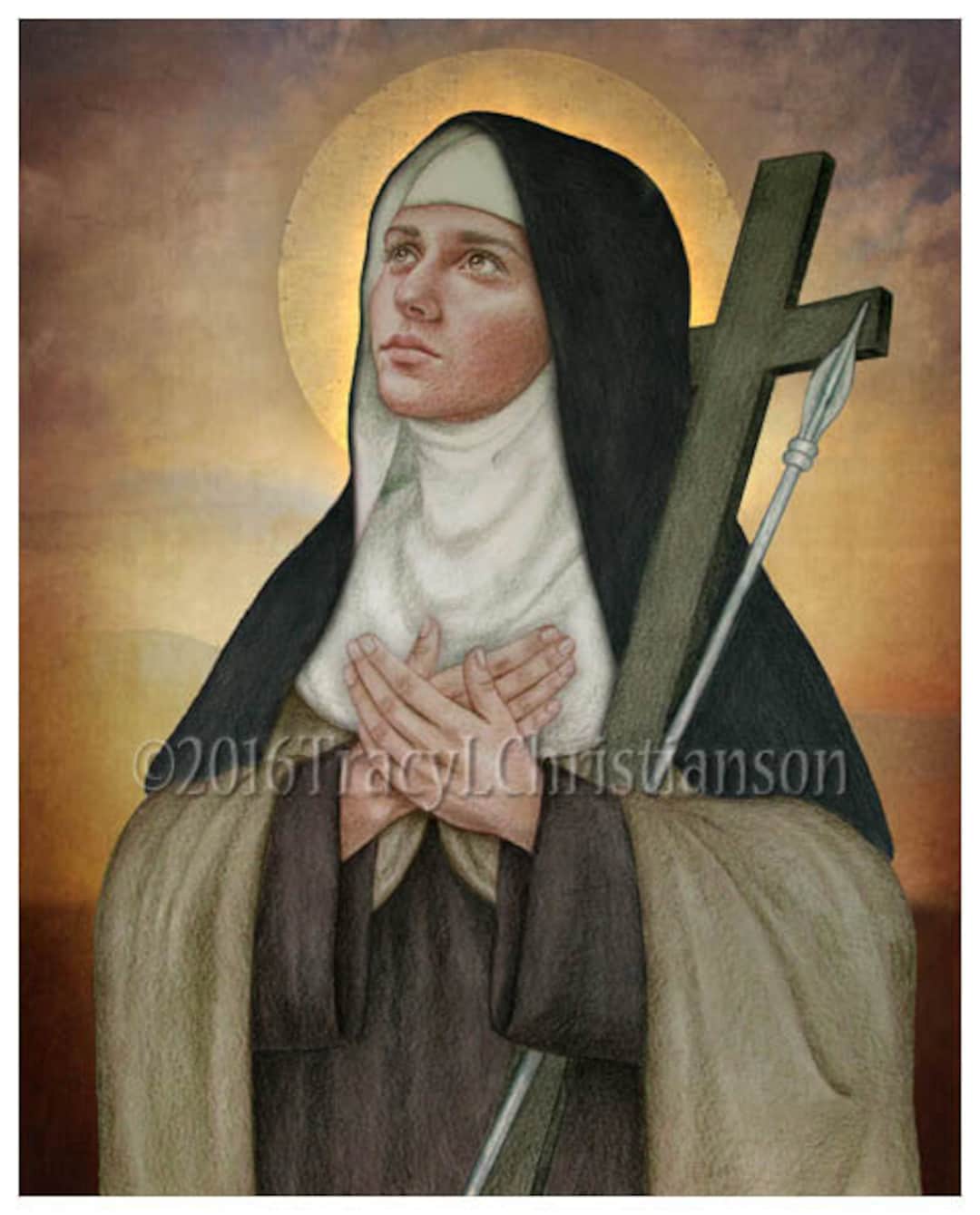 St. Mary Magdalen De Pazzi, Art Print, Catholic Patroness Against ...