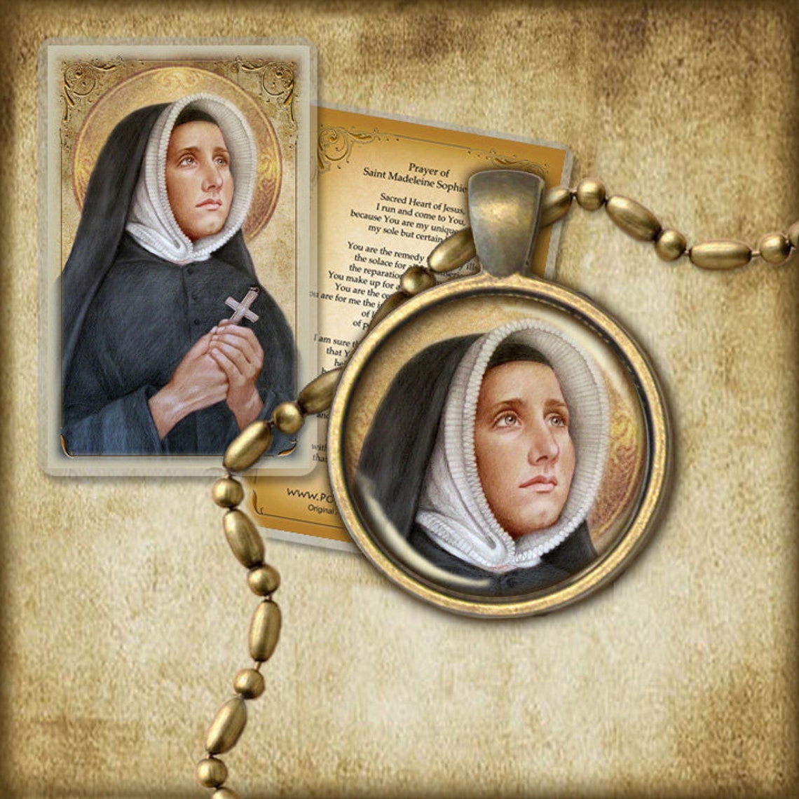 St Madeleine Sophie Barat Pendant And Holy Card GIFT SET Etsy