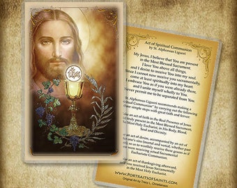 Corpus Christi Spiritual Communion Holy Card/Prayer Card First Holy Communion gift