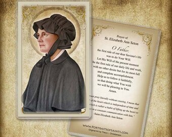 St. Elizabeth Ann Seton Holy Card, Patron of Catholic Schools