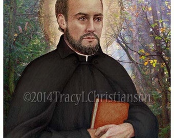 St. Jean de Brebeuf Art Print, North American Martyr, Catholic Patron Saint