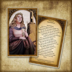 St. Barbara Prayer Card