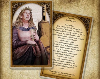 St. Barbara Prayer Card