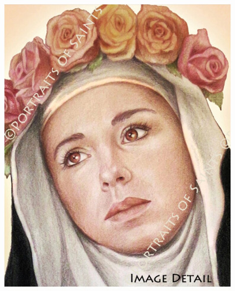 St. Rose of Lima Art Print Catholic Patron Saint Etsy