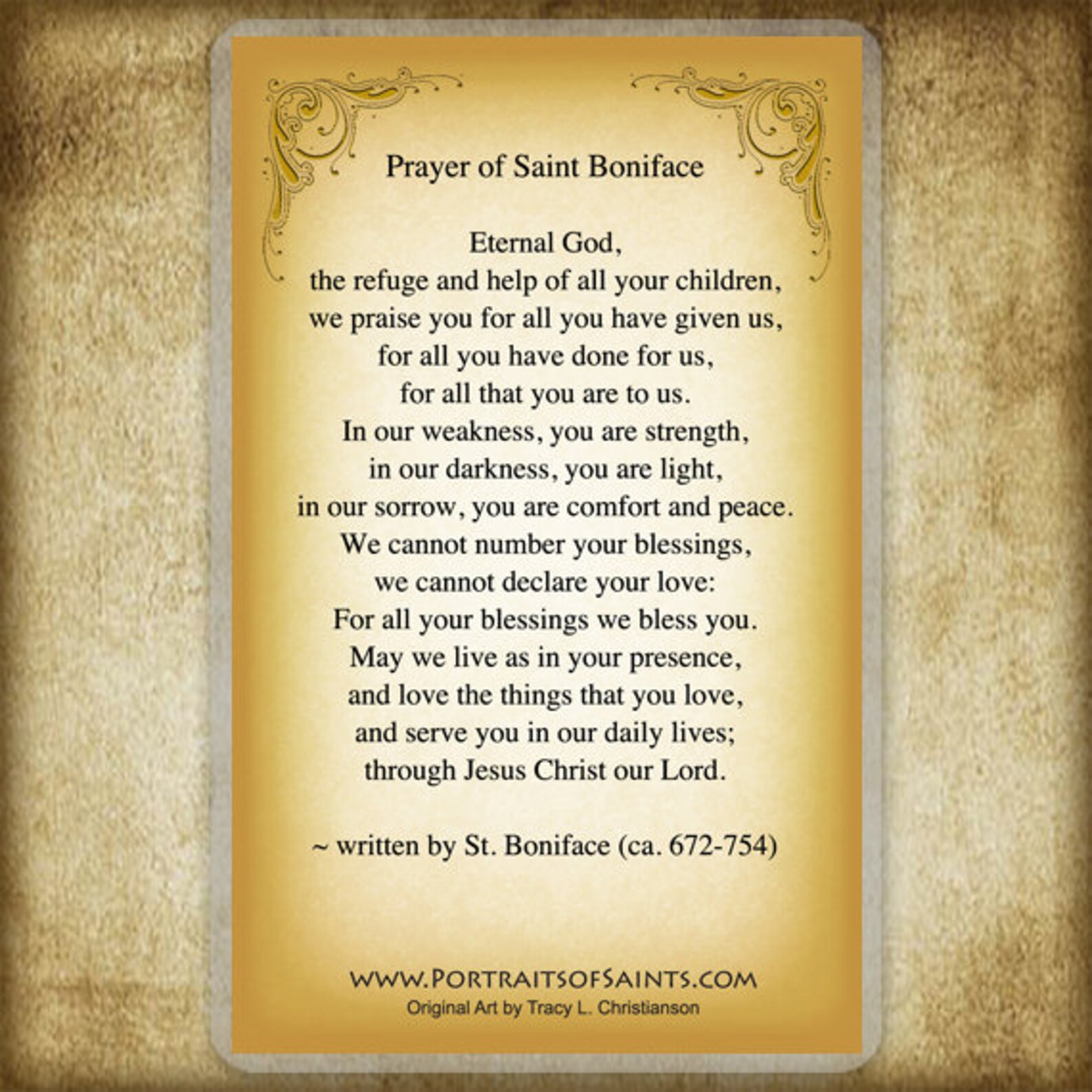 St. Boniface Prayer Card Etsy
