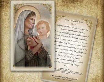 St. Frances of Rome Holy Card