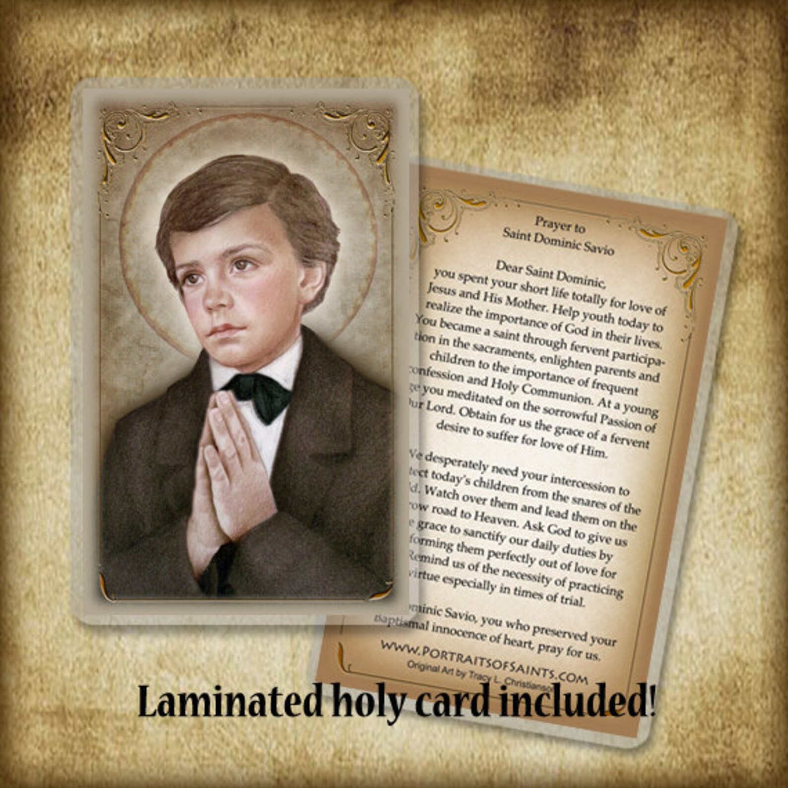 St. Dominic Savio Plaque & Holy Card Gift Set, Catholic Patron Saint ...
