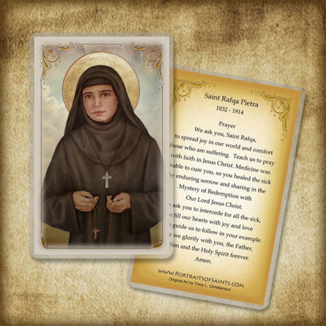 St. Rafqa Holy Card, Saint From the Middle East Etsy