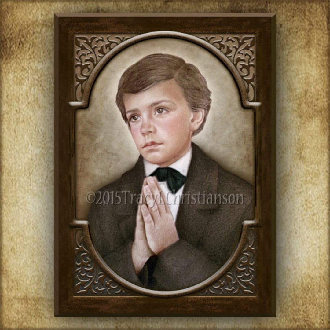 St. Dominic Savio Plaque & Holy Card Gift Set, Catholic Patron Saint ...