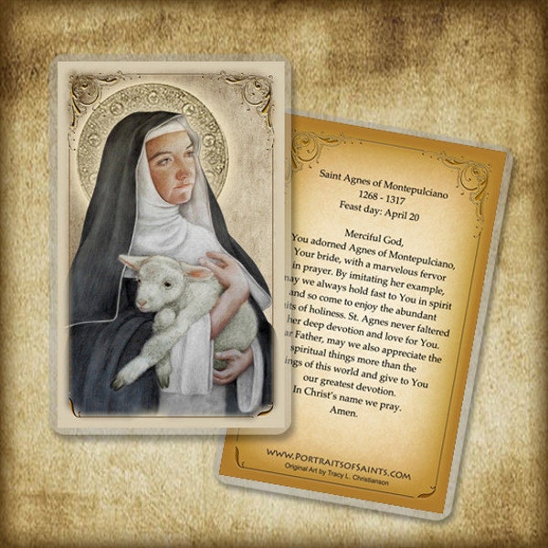 St. Agnes of Montepulciano Prayer Card