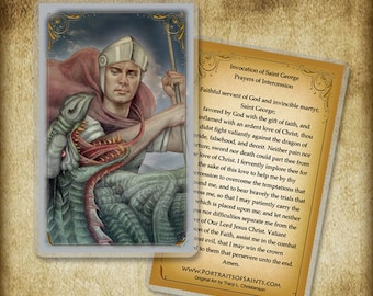 St. George Holy Card, Patron of England