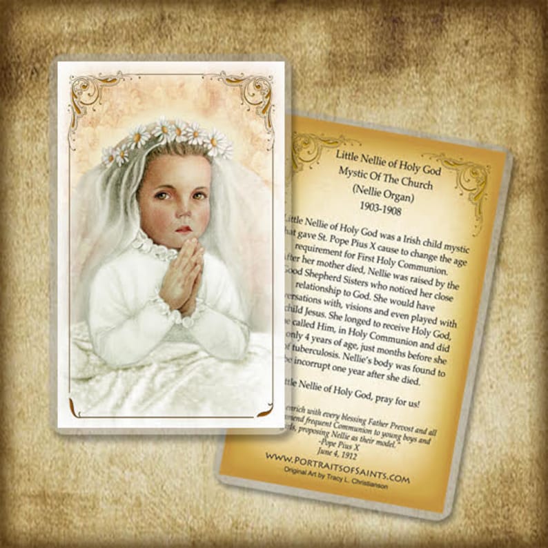 Little Nellie of Holy God, Holy Card, Catholic Prayer Card image 1