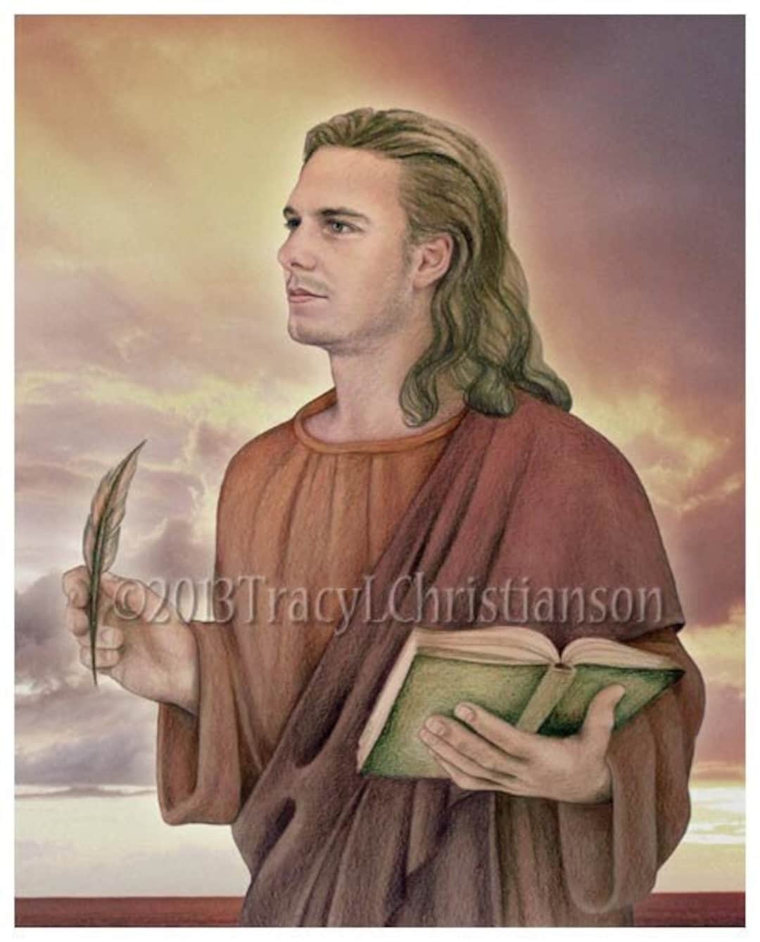 St. John the Evangelist, the Beloved Apostle Art Print, Catholic Patron