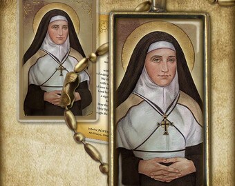 Bl. Marie of the Conception / Adele de Batz de Trenquelleon Pendant and Holy Card GIFT SET