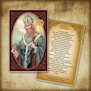 St. Patrick Holy Card, Saint invoked against snake bites