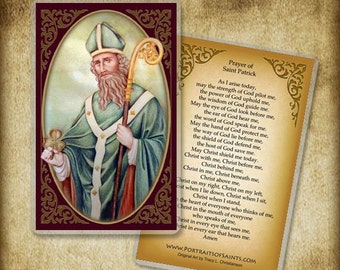 St. Patrick Holy Card, Saint invoked against snake bites