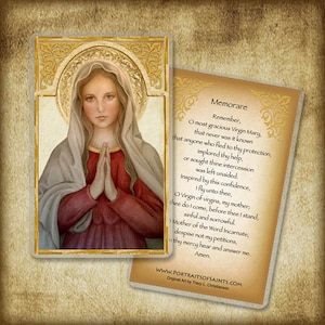 Mary, Mother of God Prayer Card / Memorare Prayer