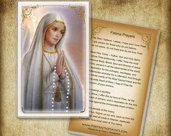 Our Lady of Fatima Holy Card