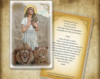 St. Blandina of Lyon Holy Card/Prayer Card