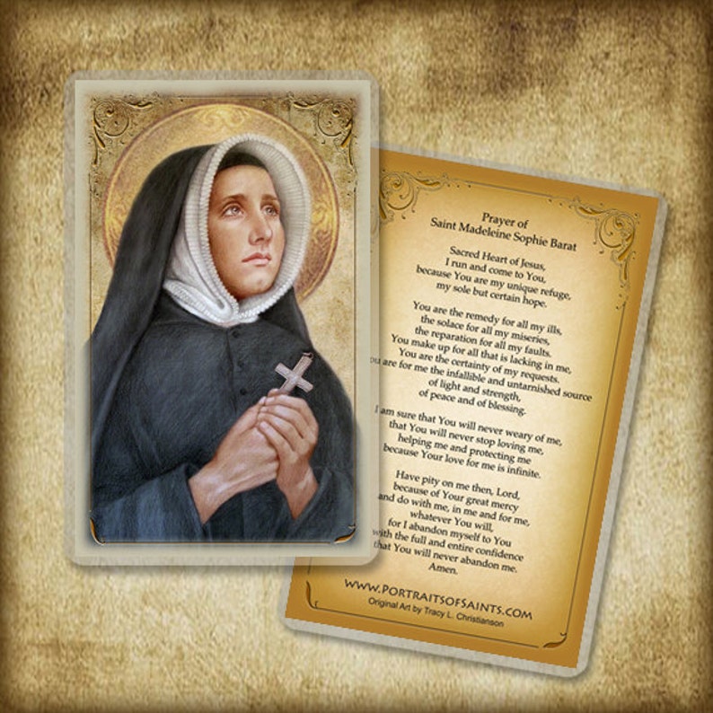 St Madeleine Sophie Barat Holy Card Patron Of School Etsy