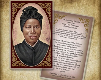 St. Josephine Bakhita Holy Card/ Prayer Card