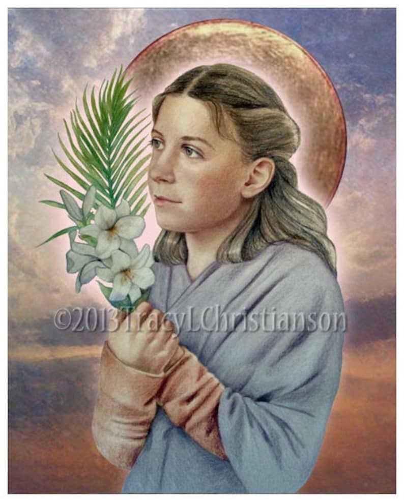 St. Maria Goretti Catholic Fine Art Print Patron Saint of Etsy