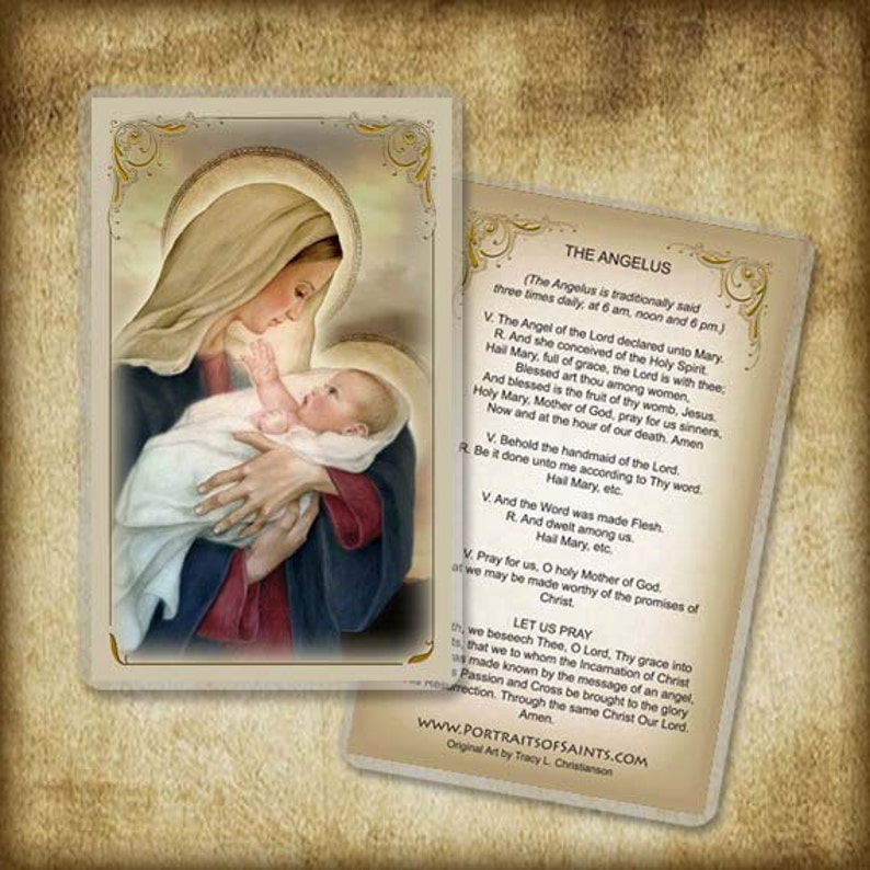 Madonna and Child F Holy Card image 1