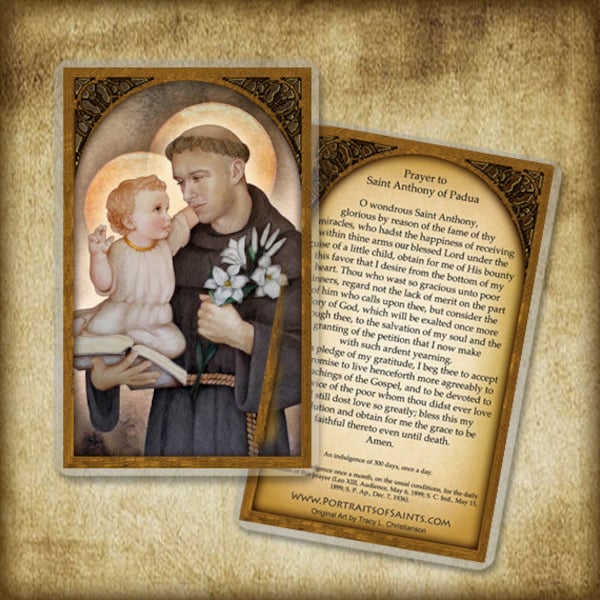 St. Anthony of Padua Holy Card