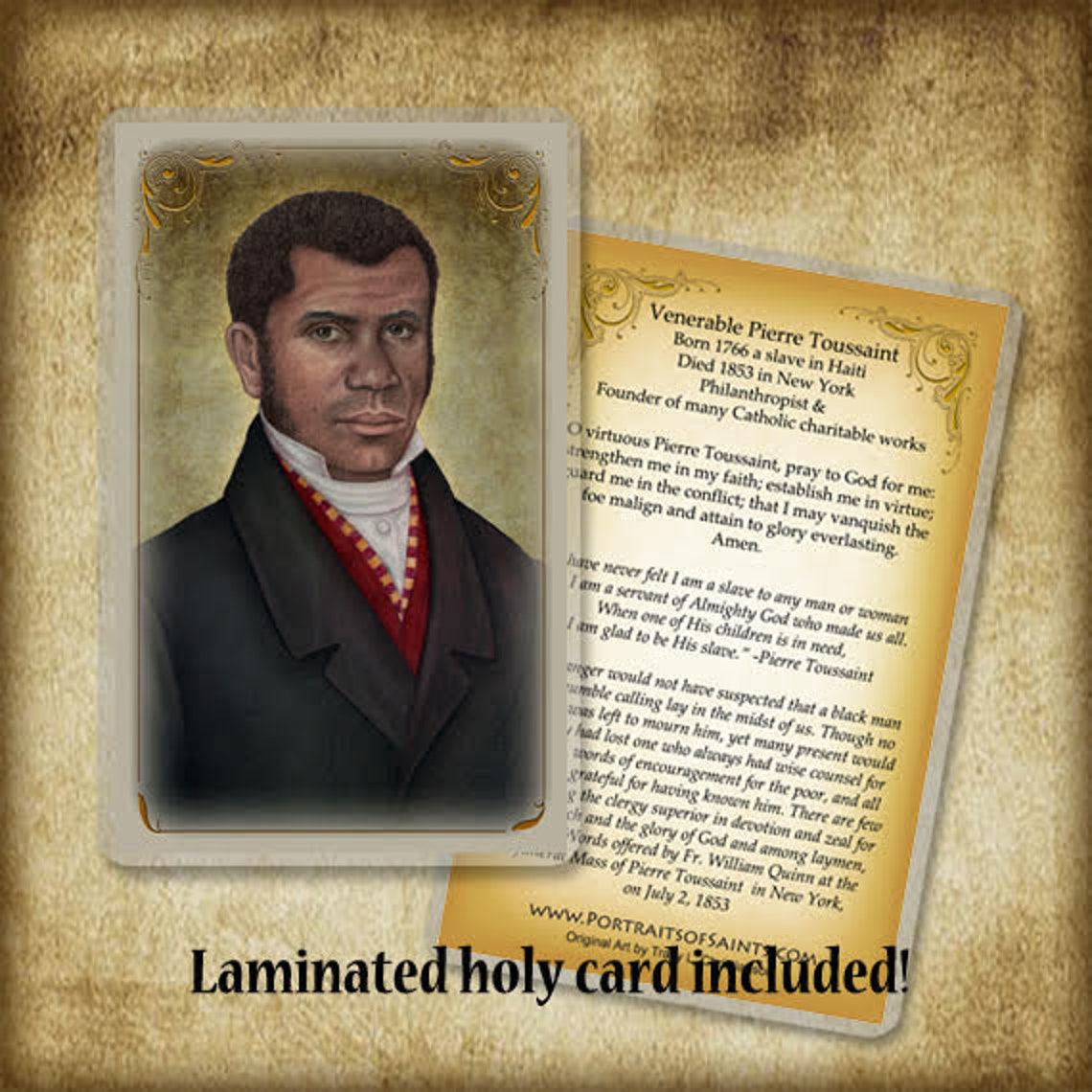 Venerable Pierre Toussaint Wood Icon & Holy Card GIFT SET - Etsy