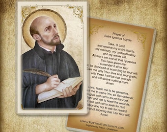 St. Ignatius of Loyola Holy Card, Founder of the Jesuits