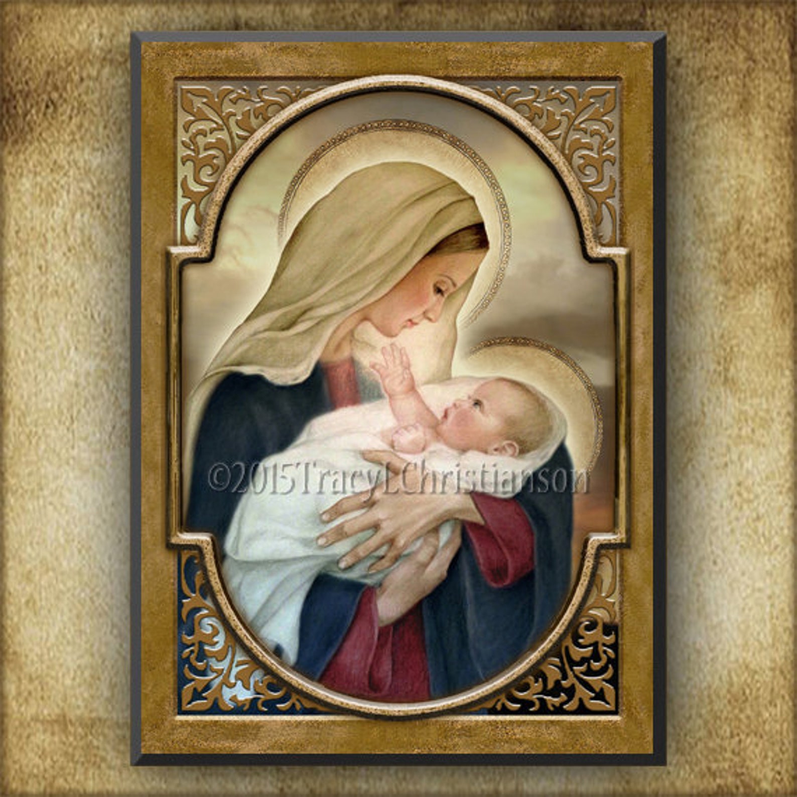Madonna and Child Plaque - 7.25 x 10 inches