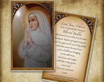 Bl. Imelda Lambertini Holy Card, Prayer for 1st Holy Communion