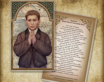 St. Francisco Marto Holy Card, Fatima Seer