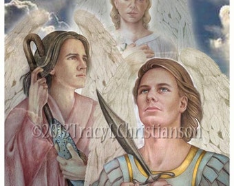 Archangels Art Print/Picture, St. Michael, St Gabriel, St. Raphael