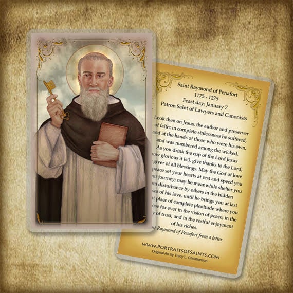 St. Raymond of Penafort Holy Card Saint Prayer Card Etsy