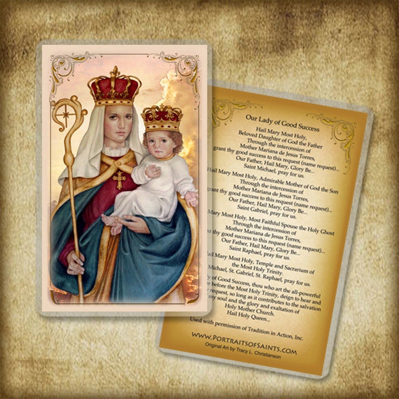Our Lady of Good Success Holy Card image 0