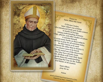 St. Albert the Great Holy Card, Doctor of the Church