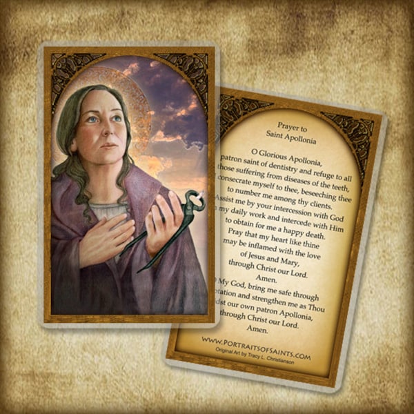 St Apollonia Prayer Card Etsy