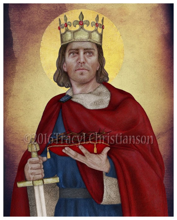 St. Louis IX King of France Holy Card Patron of Architects 