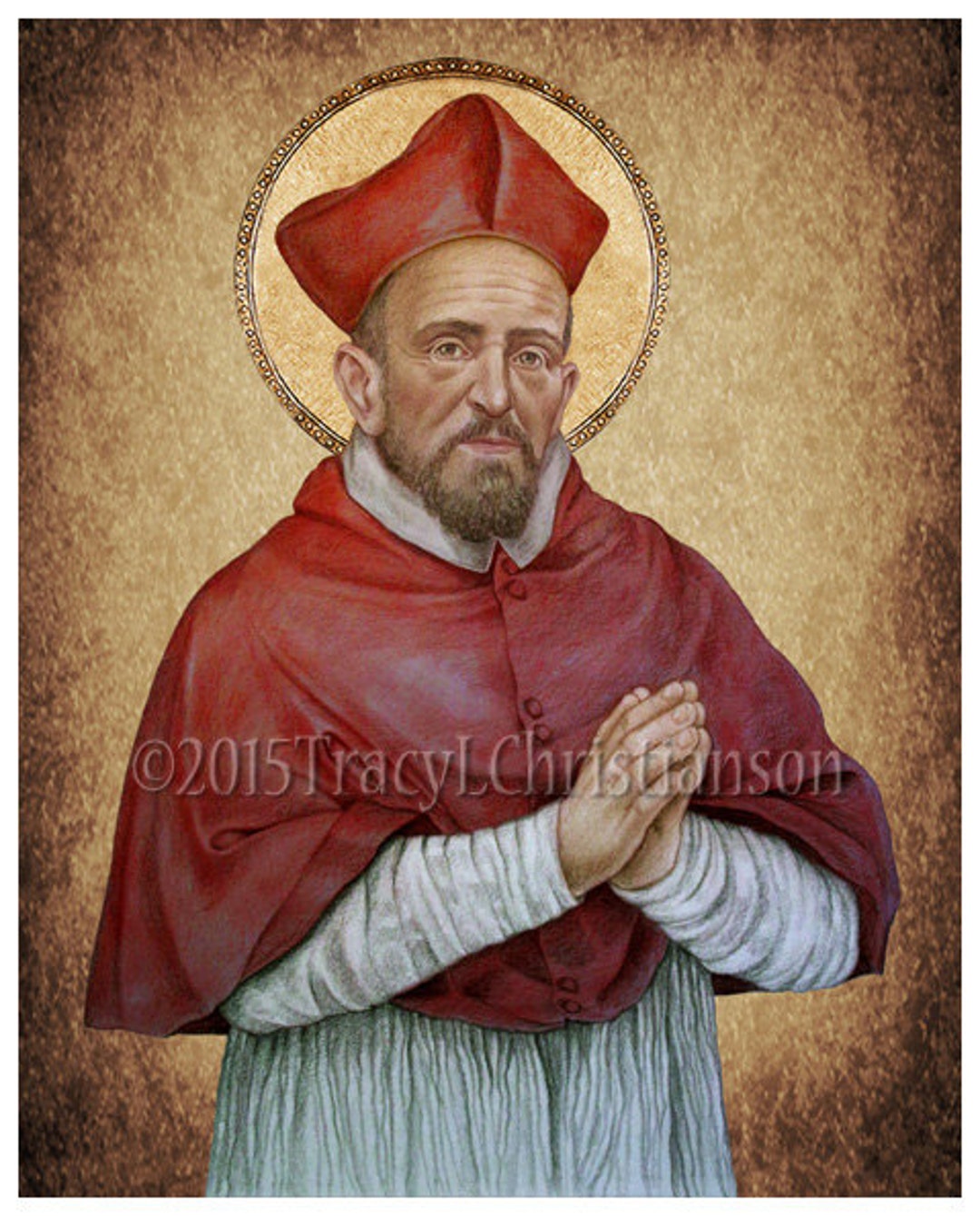 St. Robert Bellarmine Catholic Art Print Patron of Canon Etsy